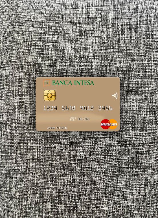 Download Poland Banca Intesa mastercard photolook front Photoshop template